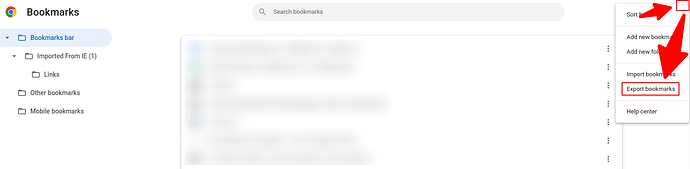 export Bookmarks